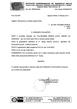 Nomine scuola primaria - Istituto Comprensivo di Bagnolo Mella
