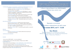Il programma della giornata - Cooperazione Italiana allo Sviluppo