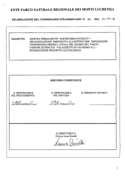 ENTE PARCO NATURALE REGIONALE DEI MONTI LUCRETILI