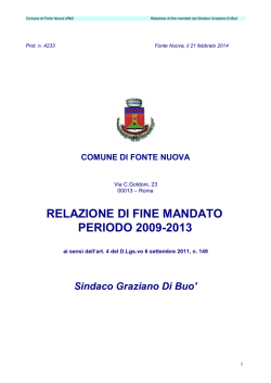 Relazione di fine mandato - Gazzetta Amministrativa