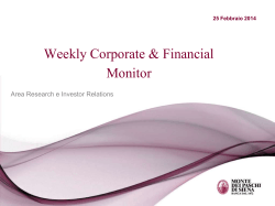 Weekly Corporate e Financial Monitor 25 Febbraio 2014