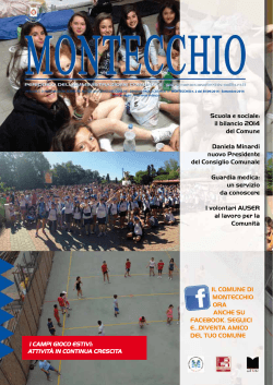 Notiziario settembre 2014 - Comune di Montecchio Emilia