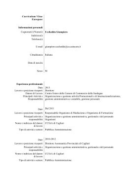 Curriculum Vitae - Camere di Commercio