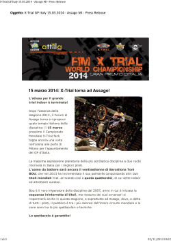 X-Trial GP Italy 15.03.2014 - Assago MI - Press Release