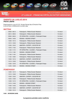 programma attività in pista - Scooter Weekend Italy 2014
