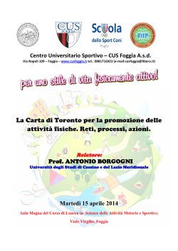 Workshop-CUS-CDL-Toronto- 15aprile-2014 -