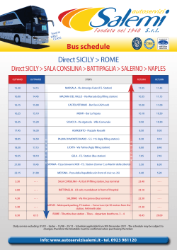 Bus schedule - Autoservizi Salemi