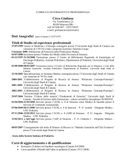 Circo Giuliana Titoli di Studio ed esperienze