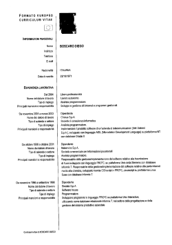 FORMATO EUROPEO CURRICULUM VITAE