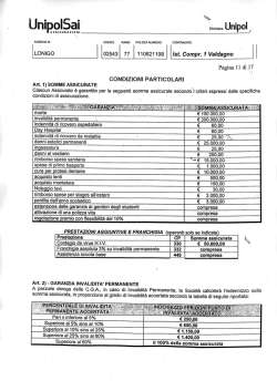 Importi copertura assicurativa Infortuni a.s. 2014/2015