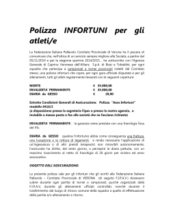 polizza infortuni 2014/2015