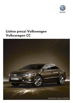 Scarica il listino prezzi di Volkswagen CC