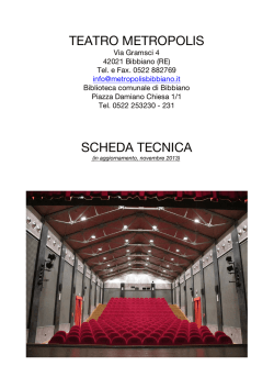 TEATRO METROPOLIS SCHEDA TECNICA
