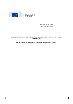 COMMISSIONE EUROPEA Bruxelles, 28.10.2014 COM(2014