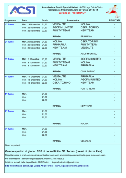 Download - ACSI Lega Calcio - Torino