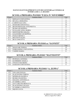 ELENCO ELETTI RAPPRESENTANTI DEI GENITORI nei CONSIGLI
