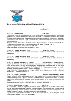 Locandina programma 2014