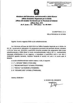 Incarico reggenza DSGA scuole sottodimensionate