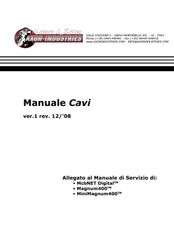 Manuale CAVI - Axor Industries