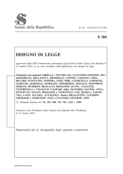 DISEGNO DI LEGGE - Senato della Repubblica