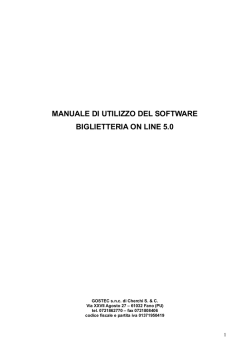 Manuale Biglietteria