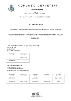 CAF convenzionati - Comune di Cerveteri