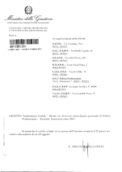 Monte ore lavoro straordinario personale di polizia penit