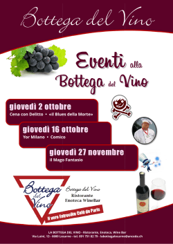 giovedì2 ottob giovedì16 o giov bre ottobre vedì27 novembre