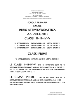 primaria casale - Istituto Comprensivo Statale Guido Della Valle