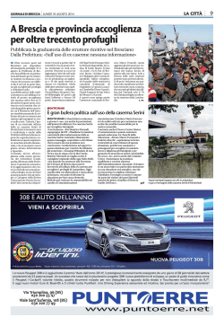 (Giornale di Brescia) 18 agosto 2014