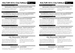 kultur menu culturale 11| 2014 kultur menu culturale 11| 2014
