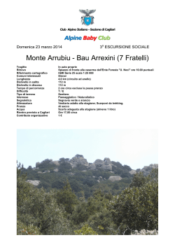 Descrizione escursione Monte Arrubiu - Bau Arrexini