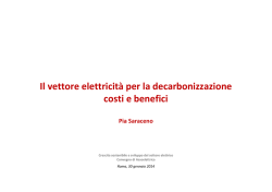Il vettore elettricit&agrave; per la decarbonizzazione