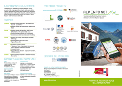 Il partenarIato dI alpInfonet partner IMprInt VolantIno alpInfonet