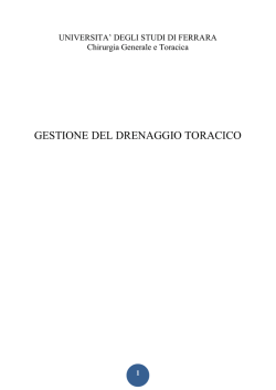 Drenggio Toracico - Chirurgia Toracica