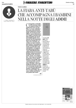 Corriere Fiorentino - 3 ottobre 2014