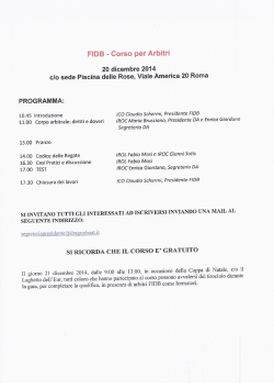 FIDB - Corso per Arbitri