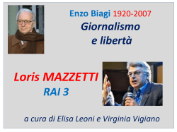 Enzo Biagi «Giornalismo e libertà»