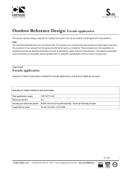 Outdoor Reference Design: Facade application