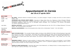 Manif Carnia dal 18 al 27 aprile 2014