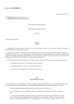 Bur n. 79 del 14/08/2014 - Bollettino Ufficiale della Regione del