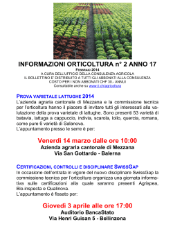 Informazioni orticoltura no. 02/2014