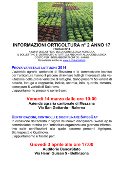 Informazioni orticoltura no. 02/2014