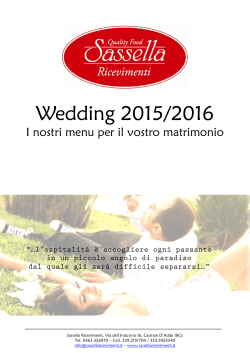 Wedding 2015/2016 - Sassella Ricevimenti