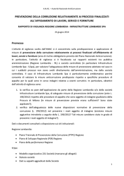 Documento - Autorit&agrave; Nazionale Anticorruzione