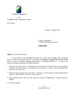 direzione affari della presidenza e legislativi