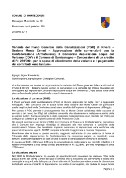PGC Monte Ceneri - Comune Monteceneri