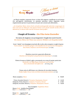 I funghi all&acute;Eremita &ndash; Die Pilze beim Einsiedler