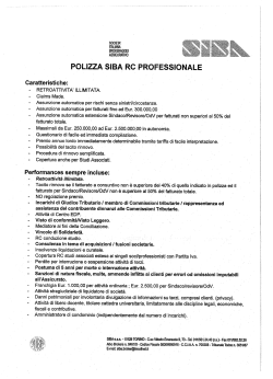 POLIZZA: SIBA_ RC PROFESSIONALE