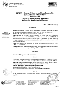 Ciggetto: - Centro di Ricerca sulle Biomasse